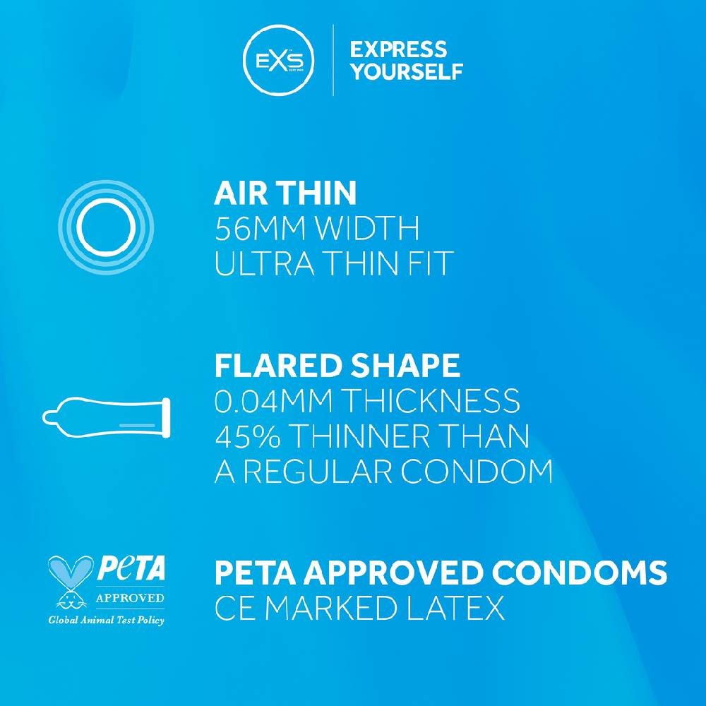 EXS AIR THIN CONDOMS - CONDOMS - 100 PIECES