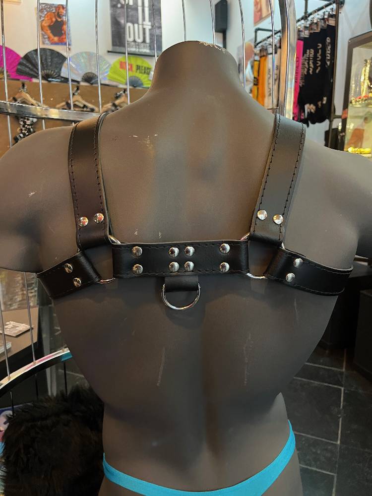 LEATHER HARNESS - BLACK/BLACK