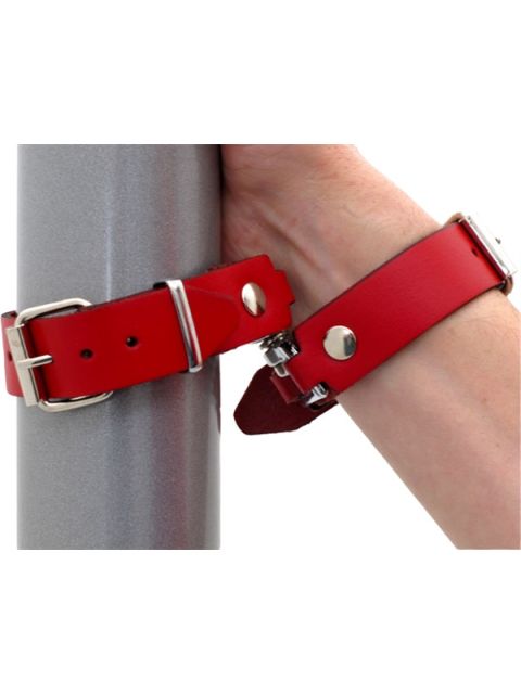MISTER B LEATHER HINGED CUFF WRISTBAND