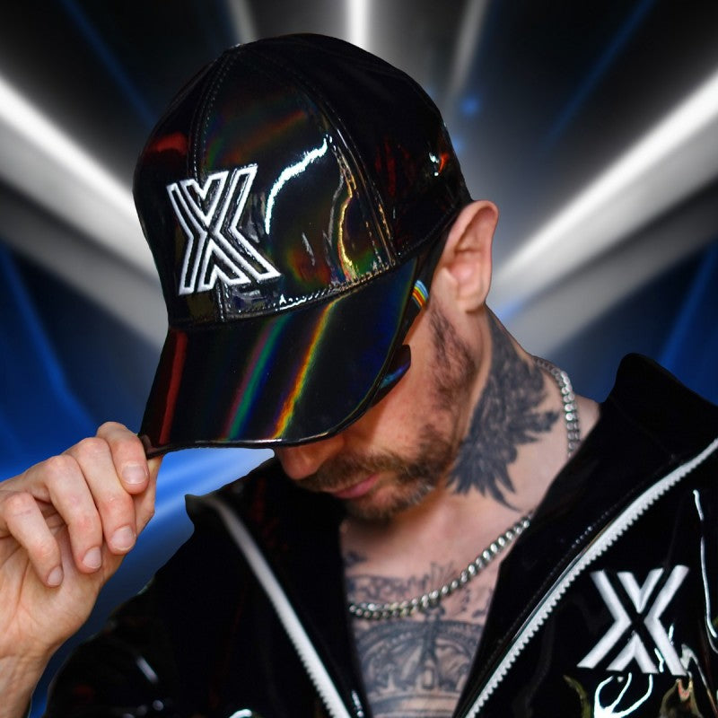 X- BASEBALL CAP - ULTRA GLOSS - BLACK/WHITE