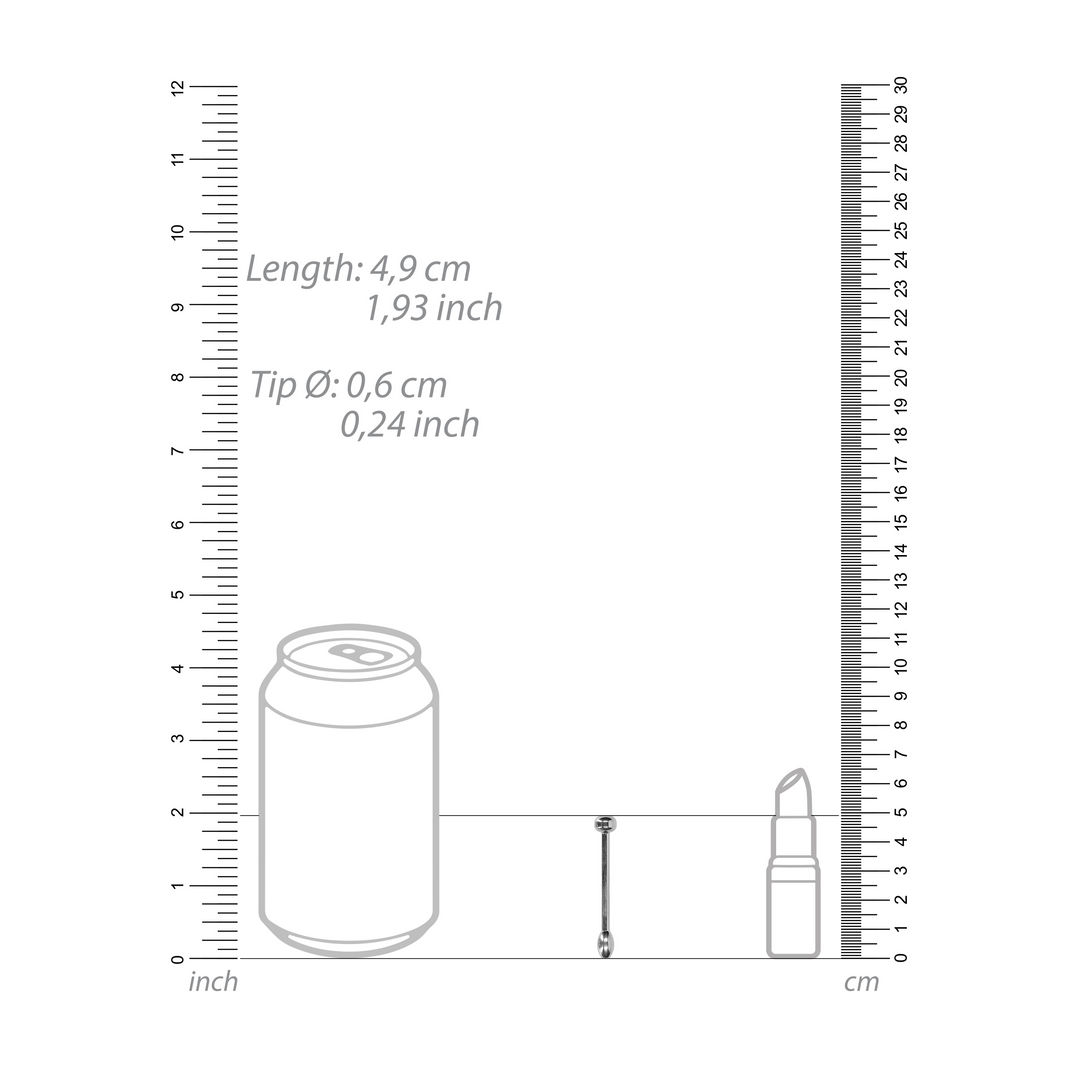 METAL PENIS PLUG - 0.2" / 6 MM