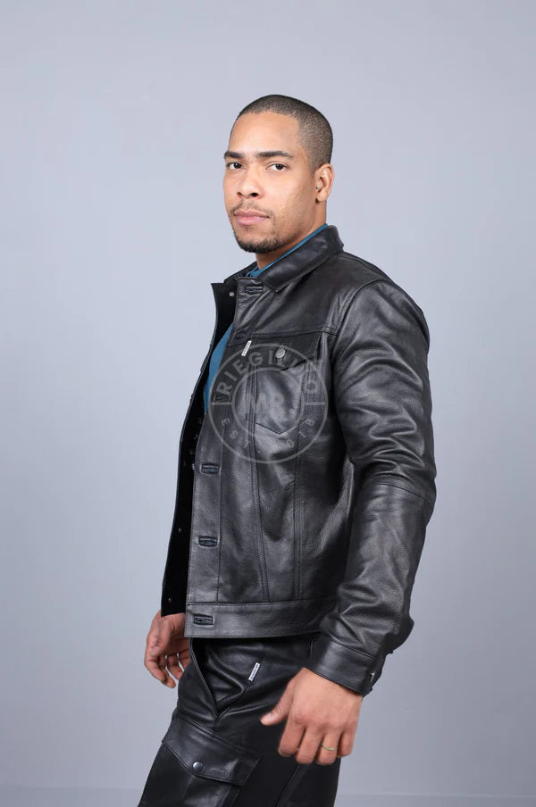 LEATHER TRUCKER JACKET