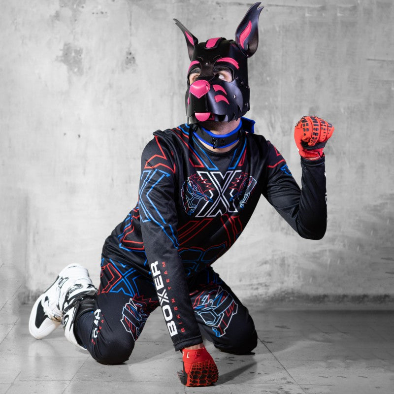 X2 PUP HOOD - BLACK/PINK