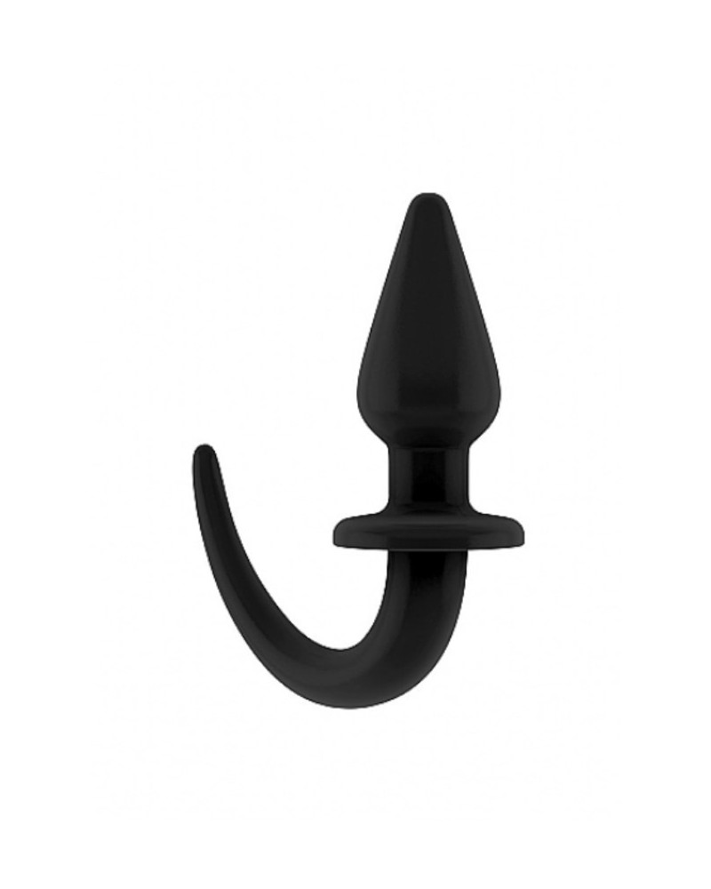 OUCH PUPPY PLAY - FLEXIBLE RUBBER BUTT PLUG - BLACK