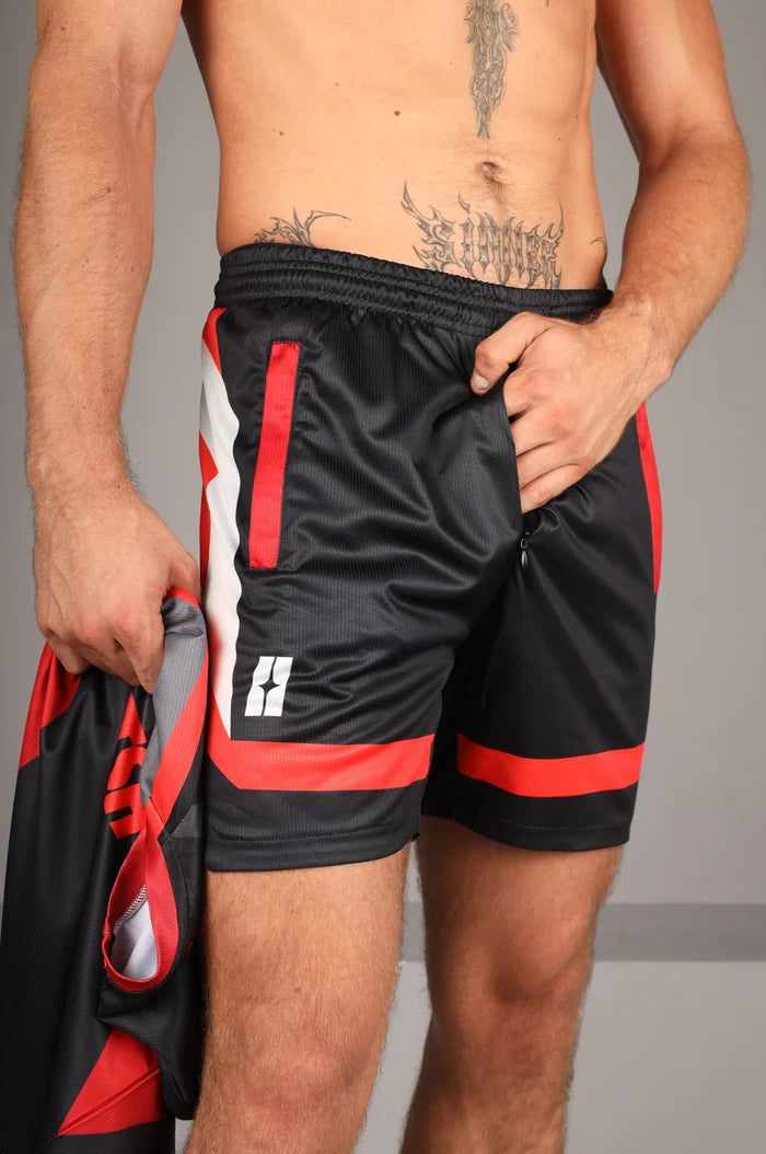 SNKRFTSH SPORTS THRU ZIP SHORT