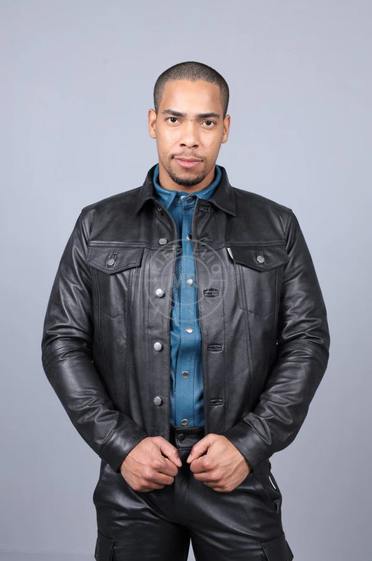 LEATHER TRUCKER JACKET