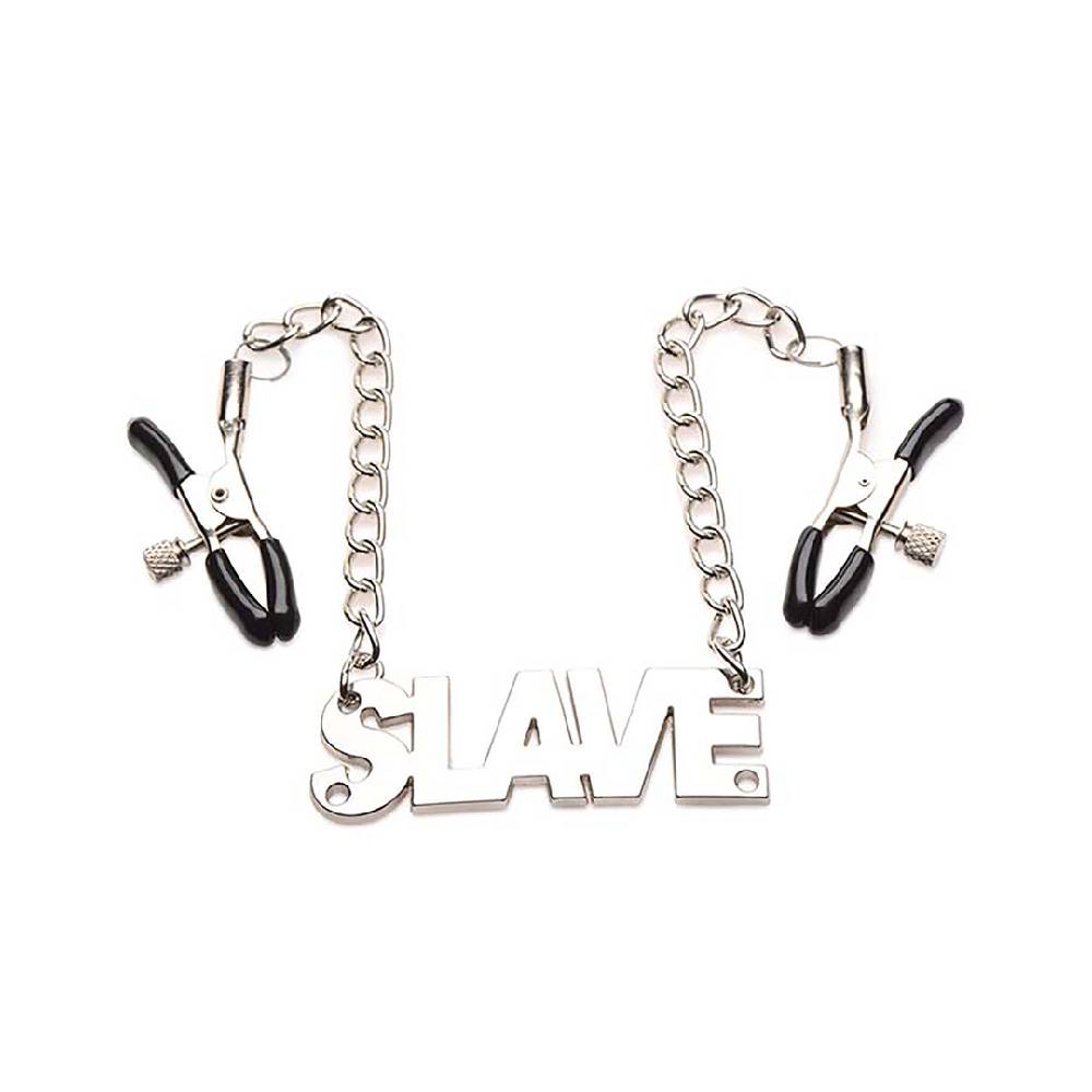 ENSLAVED - SLAVE CHAIN WITH NIPPLE CLAMPS