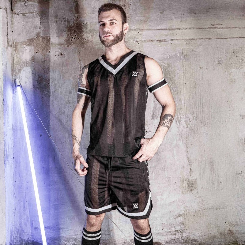ASSBALL VEST - C-THRU- BLACK/WHITE