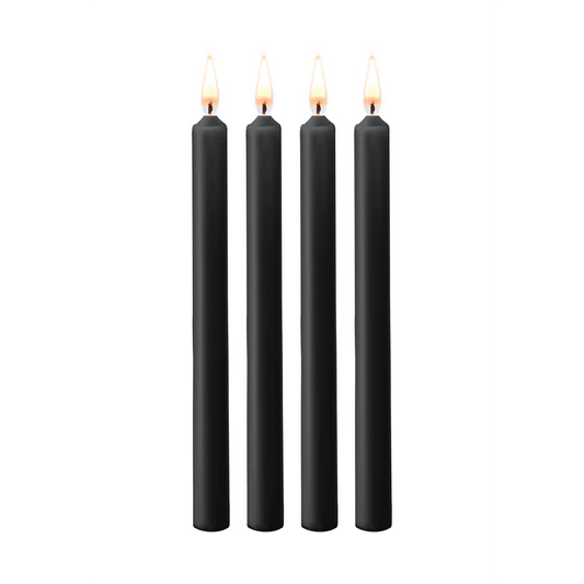 TEASING WAX CANDLES - 4 PIECES - LARGE - BLACK
