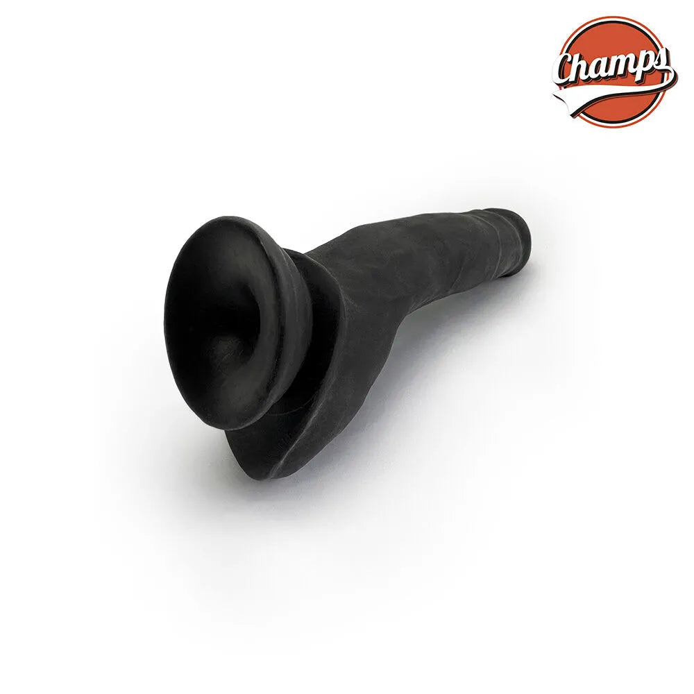 CHAMPS BLACK - JOHNNY DUAL DENSITY DILDO 8.75 INCH / 22 CM