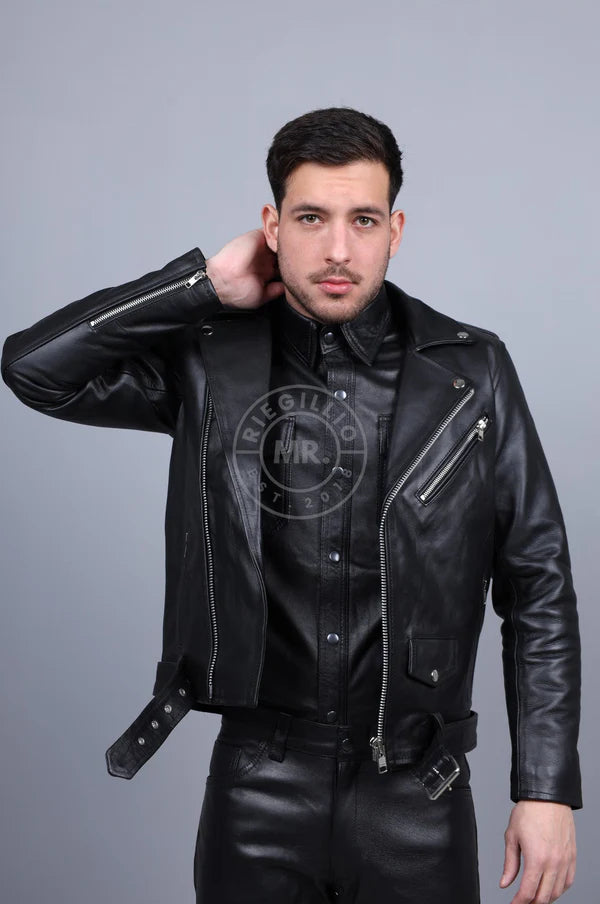 LEATHER BRANDO JACKET