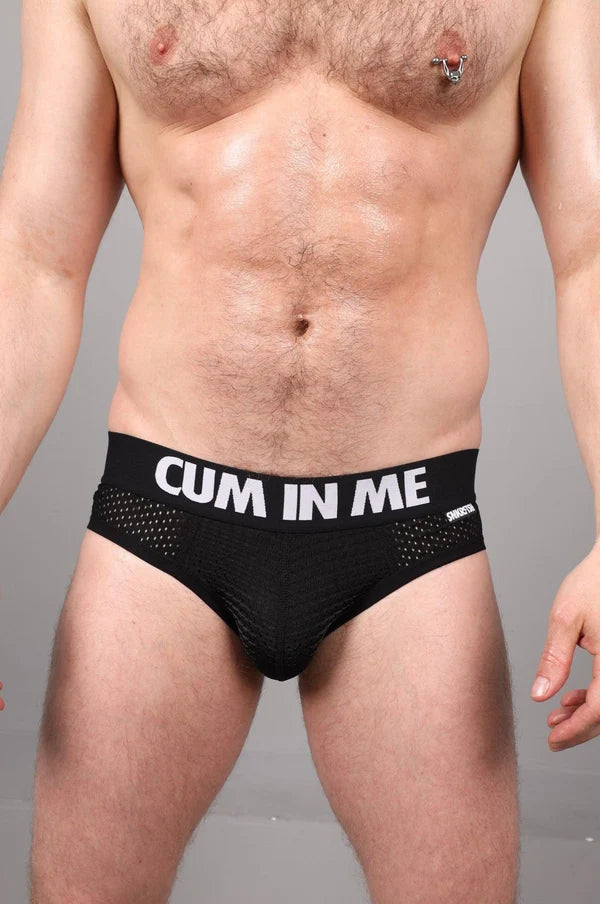 SNKRFTSH MESH JOCK CUM IN ME - BLACK