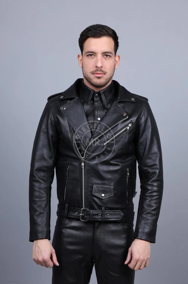 LEATHER BRANDO JACKET