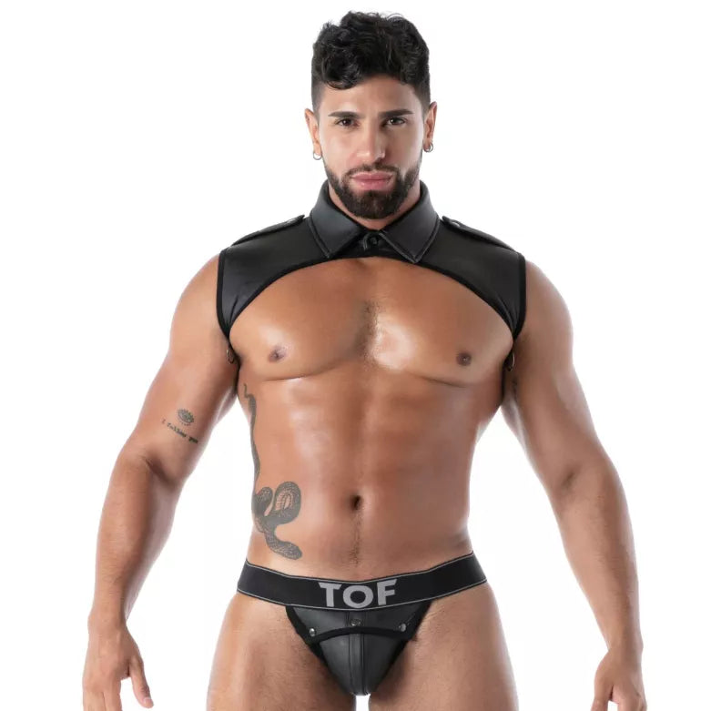 NEOPRENE COLLAR SHIRT HARNESS BLACK