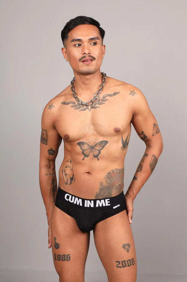 SNKRFTSH MESH JOCK CUM IN ME - BLACK
