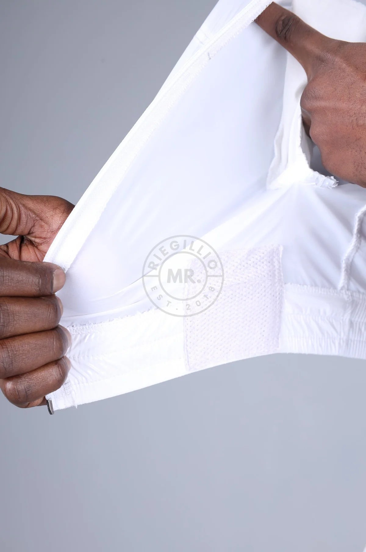 SHINY NYLON 24 TRACKSUIT JACKET - WHITE