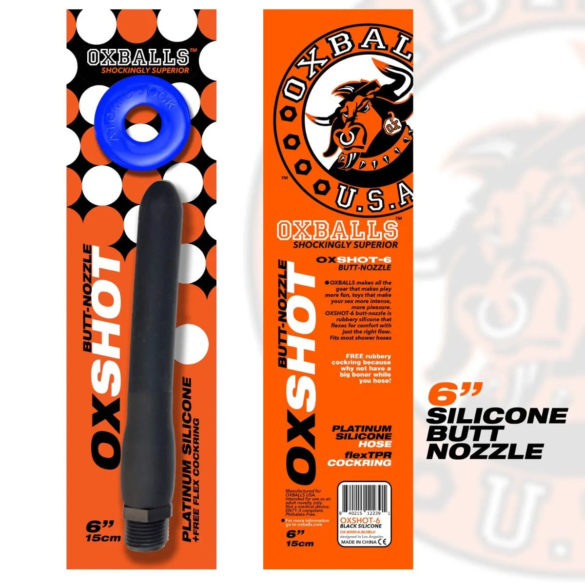 OXSHOT BUTT-NOZZLE SHOWER HOSE 6 INCH