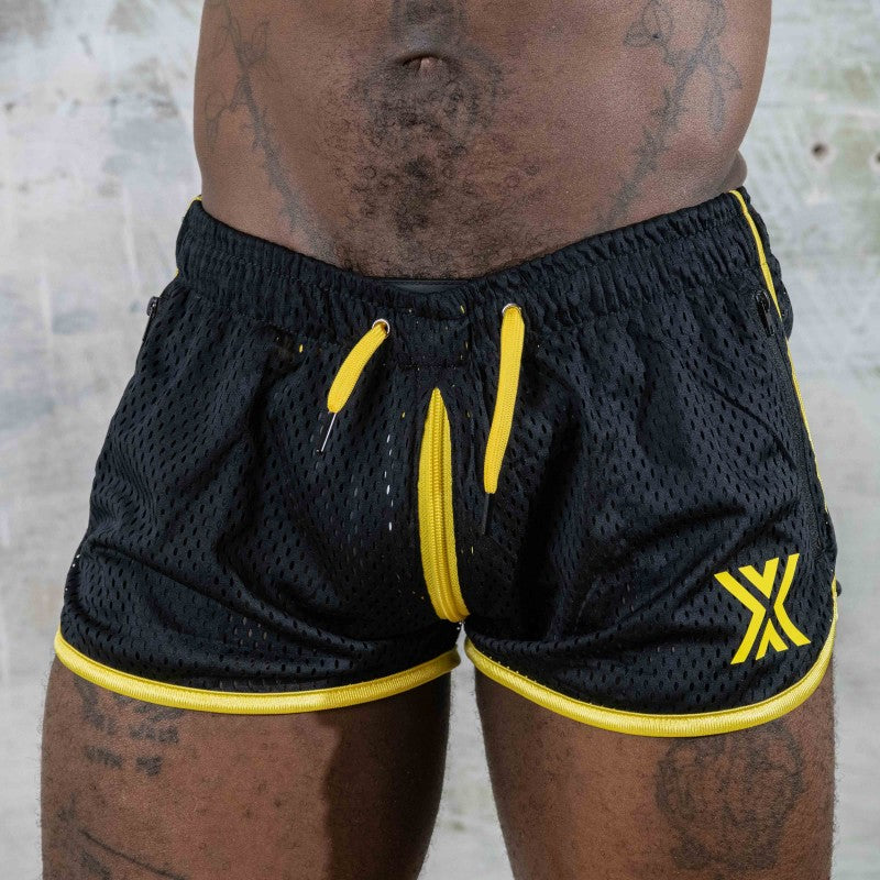 AIRCOOL SHORT - BLACK/YELLOW - ZIPPER