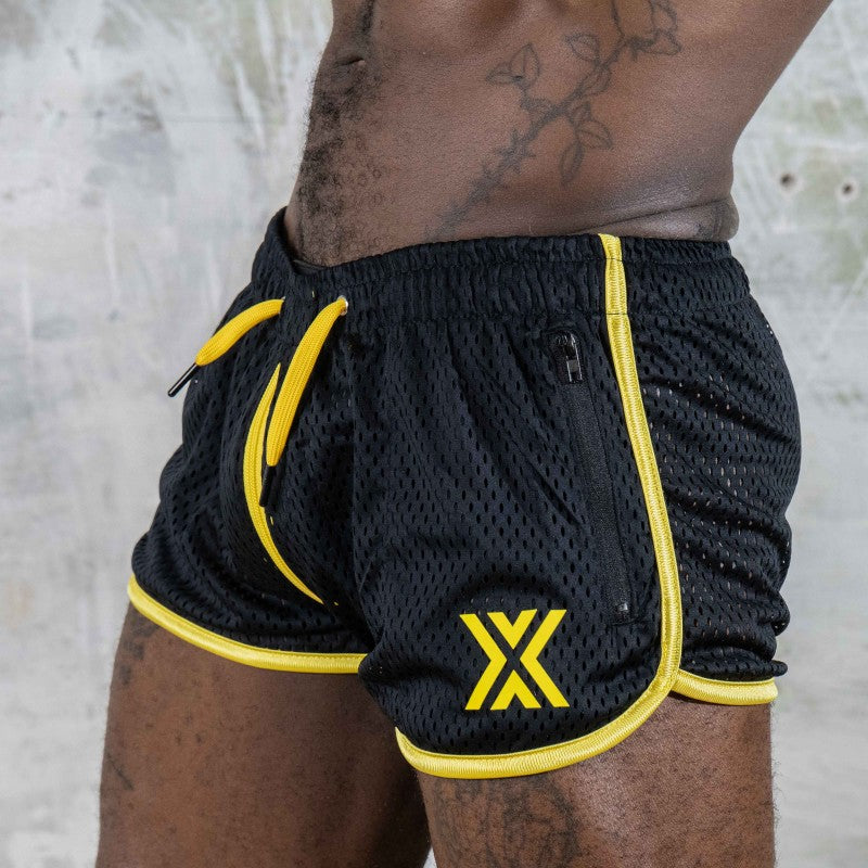 AIRCOOL SHORT - BLACK/YELLOW - ZIPPER