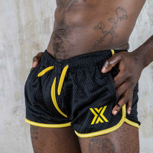 AIRCOOL SHORT - BLACK/YELLOW - ZIPPER