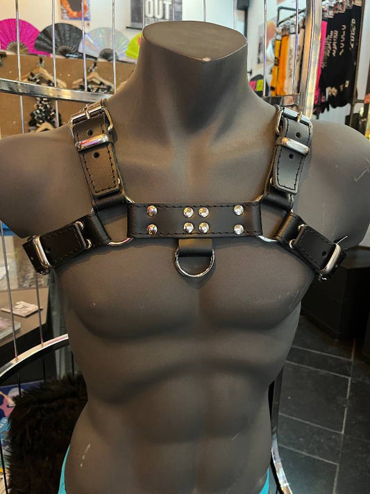 LEATHER HARNESS - BLACK/BLACK