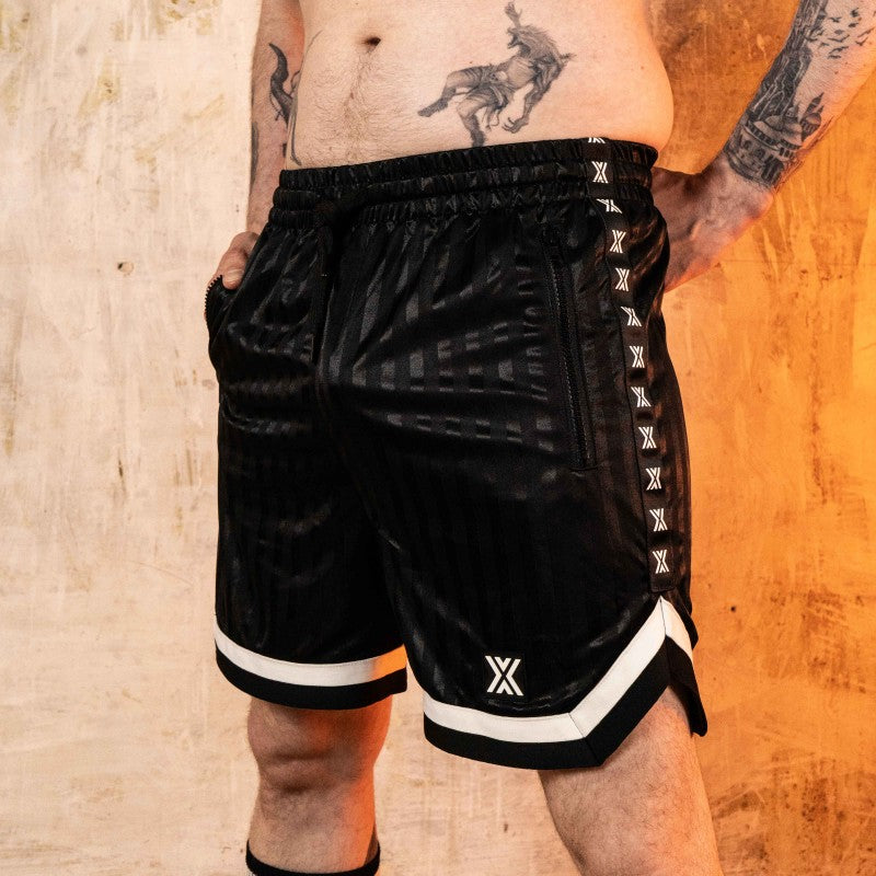 ASSBALL SHORT - SILKY - BLACK/WHITE