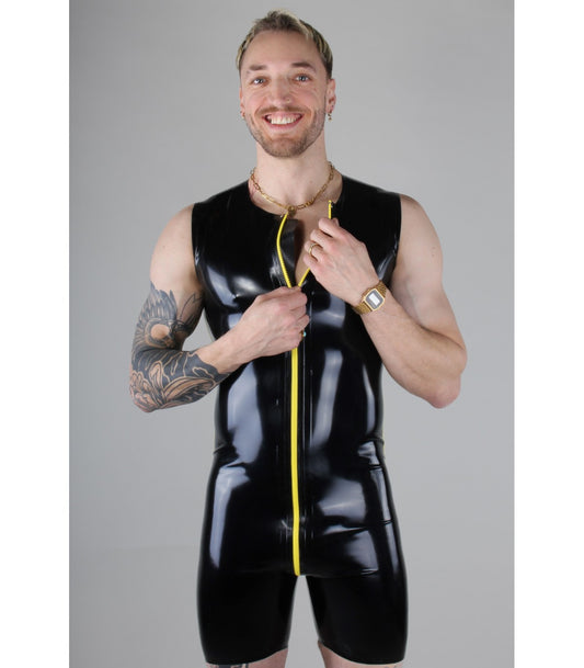 SLEEVELESS SUIT YELLOW ZIP