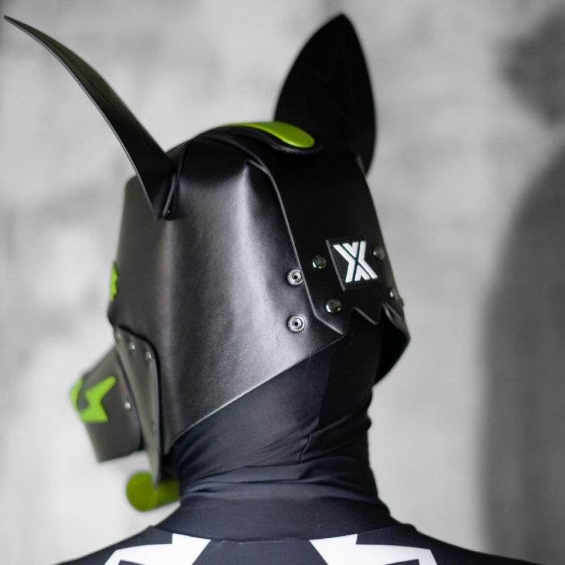 X3 PUP HOOD - BLACK/LIME